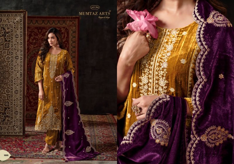 Malika E Noor By Mumtaz Arts Crush Velvet Salwar Kameez 